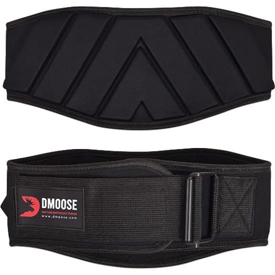 DMoose Fitness Neoprene Weightlifting Belt Back Cushion Foam Support 